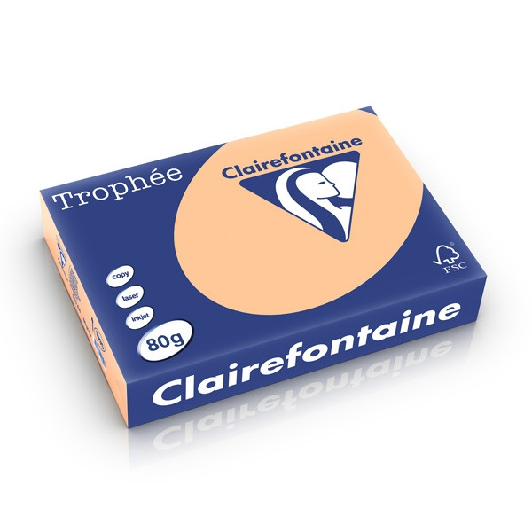Clairefontaine albaricoque Papel de color 80 gramos A4 (500 hojas) 250163 - 1