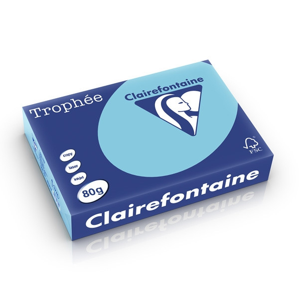 Clairefontaine azul claro Papel de color 80 gramos A4 (500 hojas) 250170 - 1