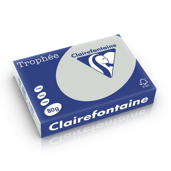 Clairefontaine gris claro Papel de color 80 gramos A4 (500 hojas) 250161 - 1