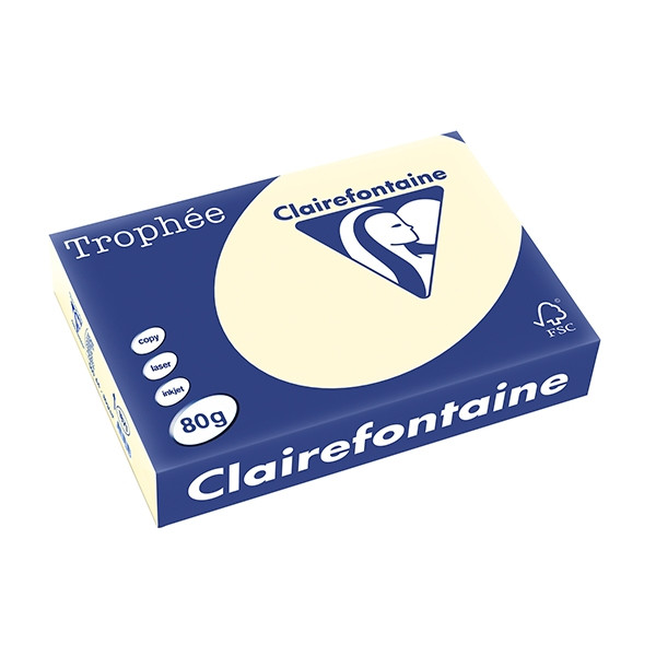 Clairefontaine marfil Papel color 80 gramos A4 (500 hojas) 250048 - 1