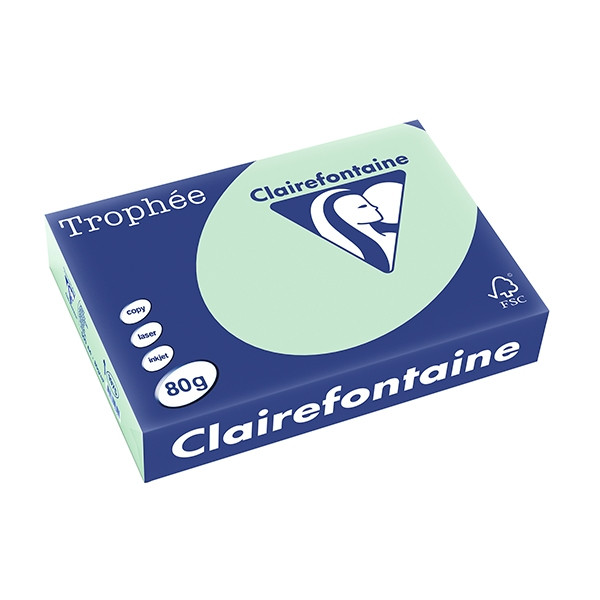 Clairefontaine verde Papel de color 80 gramos A4 (500 hojas) 250053 - 1