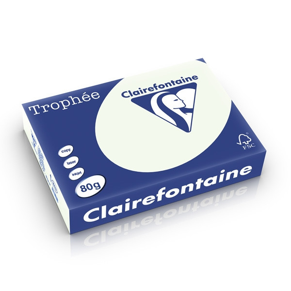 Clairefontaine verde claro Papel de color 80 gramos A4 (500 hojas) 250174 - 1