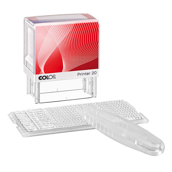Colop Printer 20 sello de texto  personalizado de 4 líneas negro