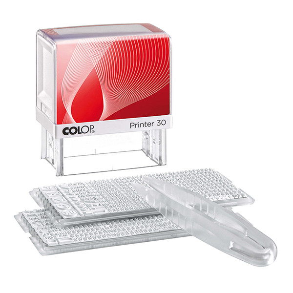 Colop Printer 30 sello de texto personalizado de 5 líneas negro 135985 229158 - 1