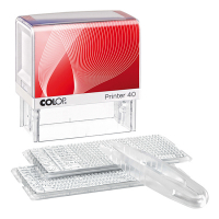 Colop Printer 40 sello de texto personalizado de 6 líneas negro 100932 229159
