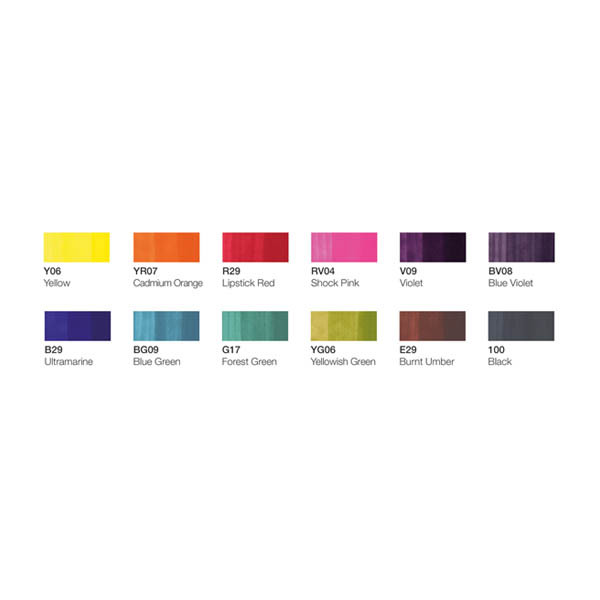 Copic Ciao Starter Essentials juego de marcadores en carpeta (12 piezas) 311059 - 3