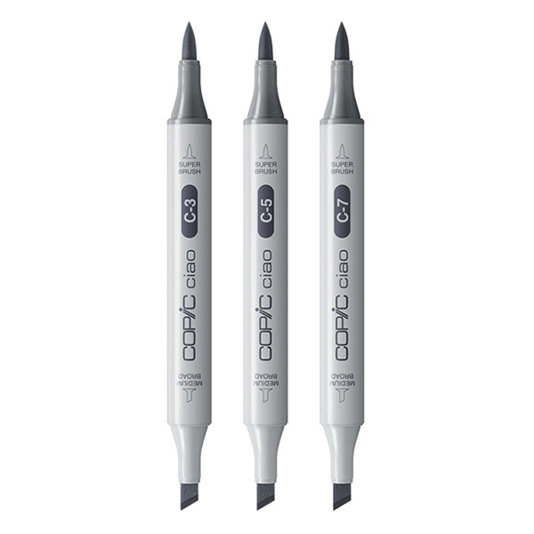 Copic Juego de marcadores Copic Ciao Shade, gris oscuro frío (4 piezas) 22075422 311031 - 3
