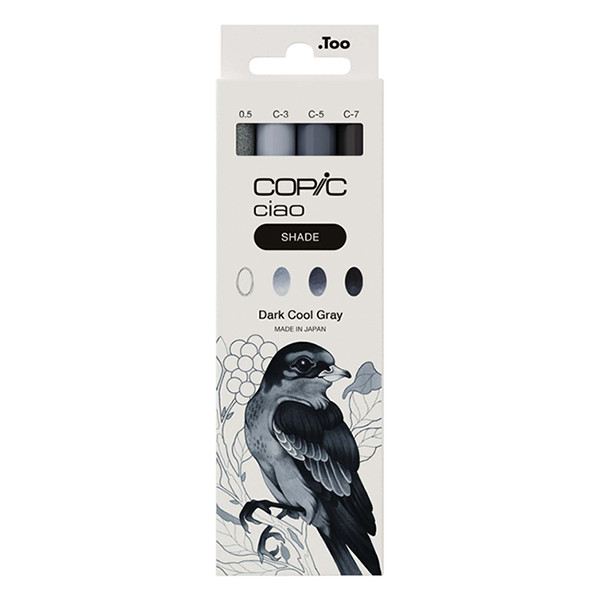 Copic Juego de marcadores Copic Ciao Shade, gris oscuro frío (4 piezas) 22075422 311031 - 1