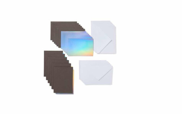 Cricut Joy tarjetas insertables gris/plateadas/holográficas de 15,9 x 11,4 cm (12 unidades) 257026 - 2