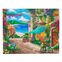 Crystal Art Kit de pintura de diamantes Crystal Art Café italiano 40 x 50 cm CAK-TK6L 400958