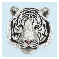 Crystal Art Tarjeta de pintura de diamante Crystal Art Cabeza de tigre blanco 18 x 18 cm CCK-A77 400917