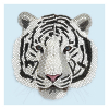 Tarjeta de pintura de diamante Crystal Art Cabeza de tigre blanco 18 x 18 cm 400917 - 1