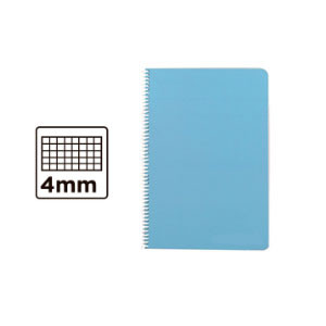 Cuaderno Espiral Cuarto Cuadrícula 4mm 75g (Tapa Dura) - Azul BC22 425968 - 1