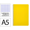 Cuaderno Espiral Cuarto Cuadrícula 4mm 90g (Tapa Dura) - Amarillo