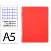 Cuaderno Espiral Cuarto Cuadrícula 4mm 90g (Tapa Dura) - Rojo