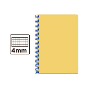Cuaderno Espiral Folio Cuadrícula 4mm 60g (Tapa Blanda) - Amarillo BF93 425960 - 1