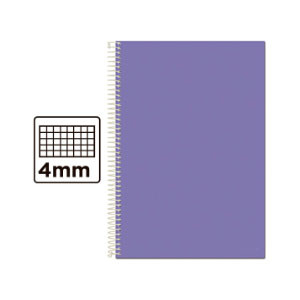 Cuaderno Espiral Folio Cuadrícula 4mm 60g (Tapa Blanda) - Violeta BG03 425966 - 1