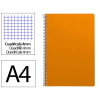 Cuaderno Espiral Folio Cuadrícula 4mm 75g (Tapa Blanda) - Naranja 426705 - 1