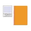 Cuaderno Espiral Folio Cuadrícula 4mm 75g (Tapa Dura) - Naranja