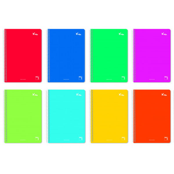 Cuaderno Espiral Folio Cuadrícula 4mm 90g (Tapa Dura) - Surtido de colores  425012 - 1