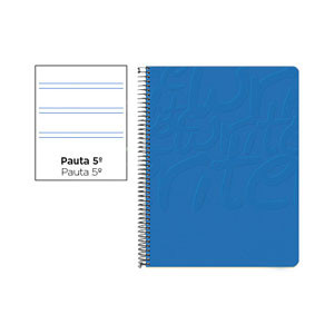Cuaderno Espiral Folio Pautado 2.5mm 60g (Tapa Blanda) - Azul 425955 - 1