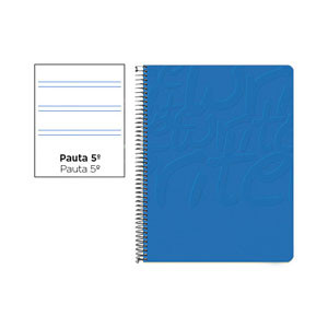 Cuaderno Espiral Folio Pautado 2.5mm 75g (Tapa Blanda) - Azul EW10 425955 - 1
