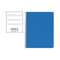 Cuaderno Espiral Folio Pautado 2.5mm 75g (Tapa Blanda) - Azul EW10 425955