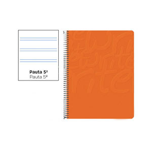 Cuaderno Espiral Folio Pautado 2.5mm 75g (Tapa Blanda) - Naranja EW08 425956 - 1