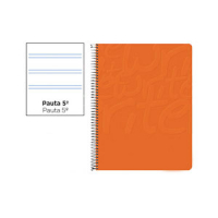 Cuaderno Espiral Folio Pautado 2.5mm 75g (Tapa Blanda) - Naranja EW08 425956