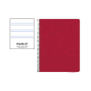 Cuaderno Espiral Folio Pautado 2.5mm 75g (Tapa Blanda) - Rojo