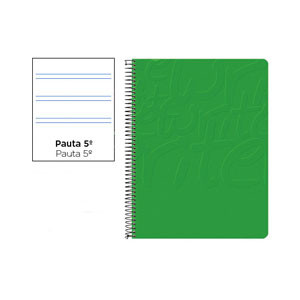 Cuaderno Espiral Folio Pautado 2.5mm 75g (Tapa Blanda) - Verde EW14 425959 - 1