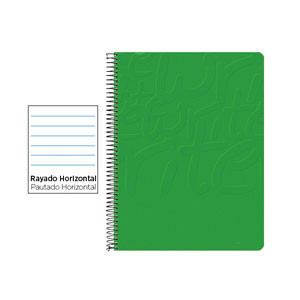 Cuaderno Espiral Folio Rayado Horizontal 60g (Tapa Blanda) - Verde EW07 425978 - 1