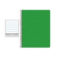 Cuaderno Espiral Folio Rayado Horizontal 60g (Tapa Blanda) - Verde EW07 425978