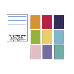 Cuaderno Espiral Folio Rayado Horizontal 75g (Tapa Dura) - Surtido de colores  425037 - 1