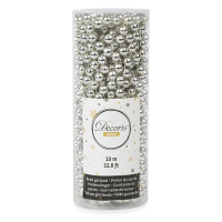 Guirnalda de perlas plata para árbol de Navidad, 10 metros K151000431