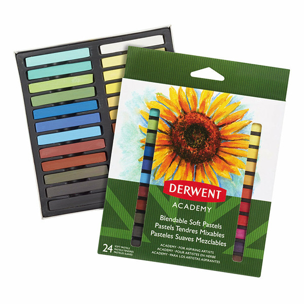 Derwent Academy barras pastel suaves mezclables (24 unidades)