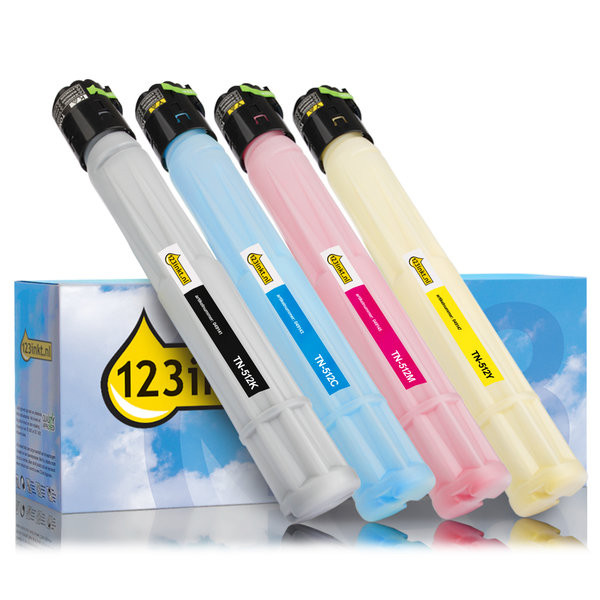 Develop TN-512K, TN-512C, TN-512M, TN-512Y pack negro + 3 colores (marca 123tinta)  130906 - 1