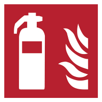 Djois Señal de advertencia extintor contra incendios (150 x 150 mm) 7520001 234854