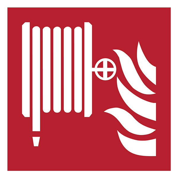 Djois Señal de advertencia manguera contra incendios (200 x 200 mm) 7520005 234855 - 1