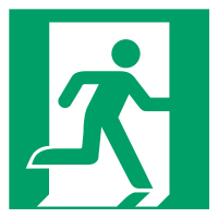 Djois Señal de advertencia salida de emergencia (200 x 200 mm) 7510005 234850