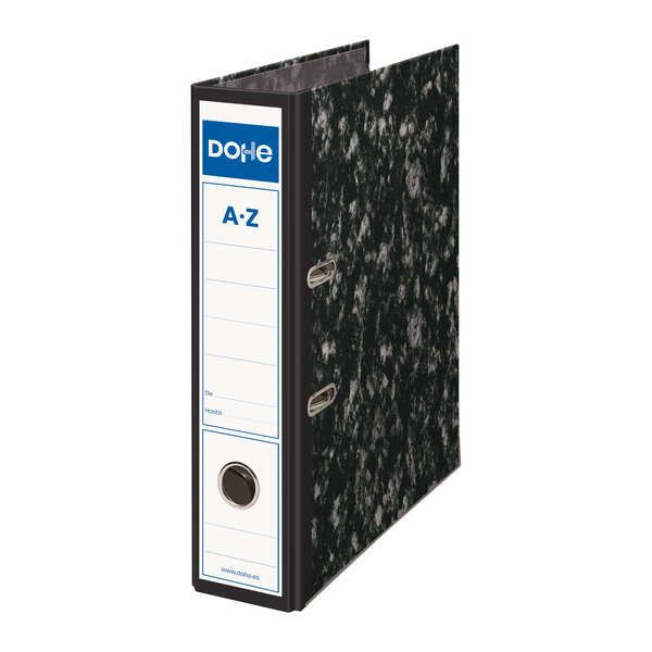 Dohe Archivador de palanca folio 70 mm negro jaspeado 427336 - 1