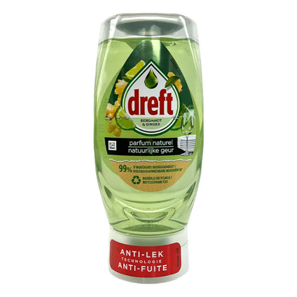 Dreft Max Power Detergente líquido para lavavajillas Bergamota y Jengibre (370 ml) SDR06039 - 1