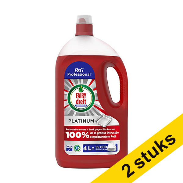 Pack Ahorro: 2x Dreft Professional Platinum Detergente líquido para lavavajillas (4 litros) SDR06223 - 1