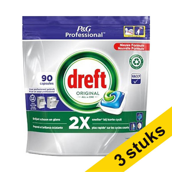Pack Ahorro: 3x Dreft Professional All-In-One Regular Pastillas para lavavajillas (90 lavados) SDR06140 - 1