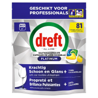 Dreft Professional All-in-One Platinum Pastillas para lavavajillas con aroma a limón (81 lavados) SDR08731