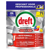 Dreft Professional All-in-One Platinum Plus Pastillas para lavavajillas sabor limón (71 lavados) SDR08735