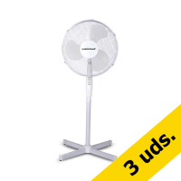 Pack: 3x Ventilador Dunlop de pie con 3 velocidades blanco (40 cm)