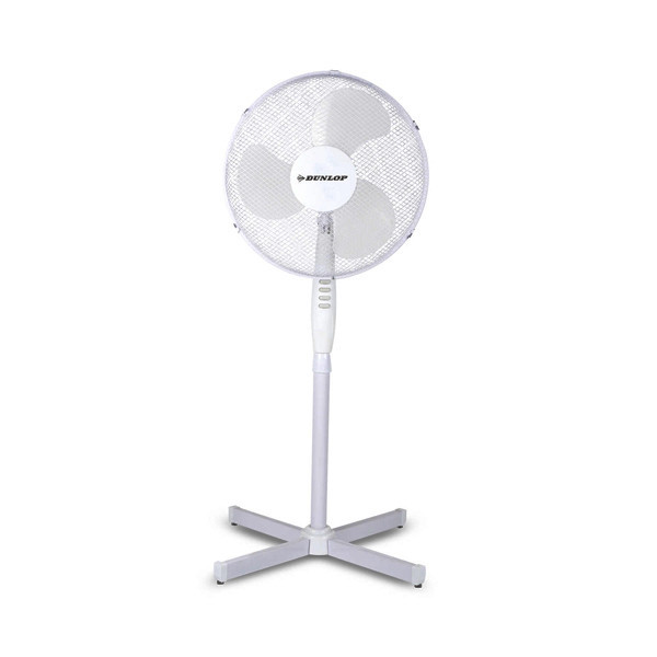Dunlop Ventilador de Pie Blanco 40 cm con 3 velocidades 400690 - 1