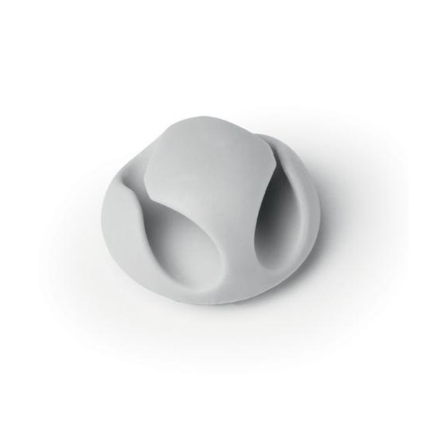 Durable Clip para sujetar dos cables gris (6 unidades)