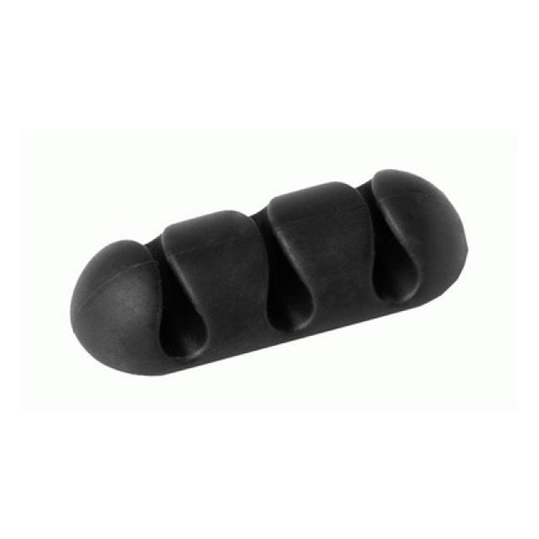 Durable Clip para sujetar tres cables negro (2 unidades)